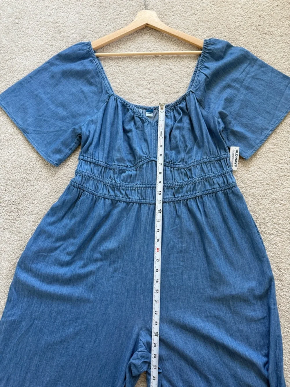Old Navy Light Blue Denim Jumpsuit with Wide Legs - Picture 3 of 10